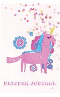 Unicorn Journal: Cute Pink and Teal Sparkly 100 Page Journal Diary, 6x9