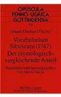 Vocabularium Sibiricum (1747)- Der Etymologisch-Vergleichende Anteil