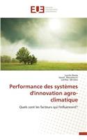 Performance Des Systèmes d'Innovation Agro-Climatique
