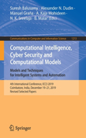 Computational Intelligence, Cyber Security and Computational Models. Models and Techniques for Intelligent Systems and Automation