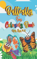 Butterfly Coloring Book For Kids Ages 4-8