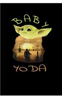 Bayby Yoda: Writing Journal, notebooks Gifts for fans Star Wars, Diary, Notepad , Cover matte finish size 6x9 inches, 120 pages whites