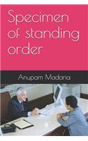 Specimen of standing order