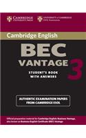 Cambridge Bec Vantage 3 Student's Book with Answers