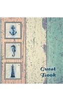 NAUTICAL GUEST BOOK (Hardcover), Visitors Book, Guest Comments Book, Vacation Home Guest Book, Beach House Guest Book, Visitor Comments Book, Seaside Retreat Guest Book