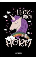 Notebook Leck mich am Horn