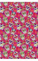 Day Of The Dead Pattern Sugar Skull Santa Muerte 08: Graph Paper 5x5 Notebook for Day Of The Dead Lovers