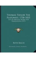Thomas Taylor The Platonist, 1758-1835
