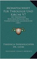 Monatsschrift Fur Theologie Und Kirche V7