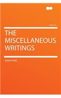 The Miscellaneous Writings Volume 9: (English)