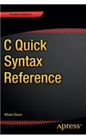 C Quick Syntax Reference
