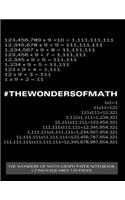 The Wonders of Math Graph Paper Notebook 1/2 inch squares 120 pages