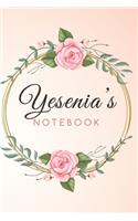 YESENIA'S Customized Floral Notebook / Journal 6x9 Ruled Lined 120 Pages School Degree Student Graduation university