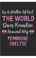 As A Matter Of Fact The World Does Revolve Around My Pembroke Sheltie: Lined Journal, 120 Pages, 6 x 9, Funny Pembroke Sheltie Gift Idea, Black Matte Finish (As A Matter Of Fact The World Does Revolve Around My Pembroke