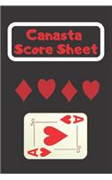 Canasta Score Sheets: Canasta Score Book - Scorebook of 120 Score Sheet Pages For Canasta Games - Canasta for ScoreKeeping - Canasta Scoring record notepad - Canasta Scor