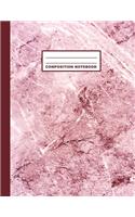 Composition Notebook: Marble Cover Design - College Ruled - 120 Blank Lined Pages - 8.5" X 11" - Matte Finished Soft Cover