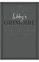 Libby's Grimoire: Personalized Grimoire / Book of Shadows (6 x 9 inch) with 110 pages inside, half journal pages and half spell pages.