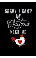 Sorry I Can't My Chickens Need Me: Hangman Puzzles - Mini Game - Clever Kids - 110 Lined Pages - 6 X 9 In - 15.24 X 22.86 Cm - Single Player - Funny Great Gift