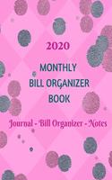 2020 Monthly Bill Organizer Book