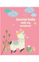 Journal Baby Daily Log Notebook: Cute Alpaca for Newborns Breastfeeding Sleeping and Baby Health