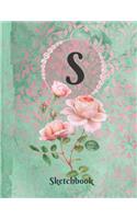 Basics Sketchbook for Drawing - Personalized Monogrammed Letter S