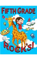 Fifth Grade Rocks!: 120 Page Ruled School Composition Kids Notebook Journal For Fifth Grade Girls - 8.5 by 11 inches