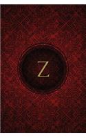 Monogram "Z" Blank Book: Notebook Journal Sketch(26 Monogram Crimson 150 Blank)