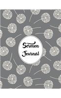 Sermon Journal Notebook Dandelions Pattern 1: A Faith Journal To Record, Reflect and Remember Your Favorite Sermons.(1 Spiritual)