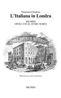 L'Italiana in Londra: Vocal Score
