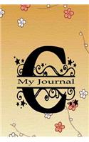 My Journal: Initial Letter C Alphabet Journal Notebook Monogram Composition Book with College Ruled Lined Blank Pages for Women or Girls