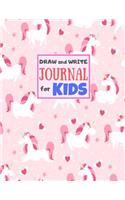 Draw and Write Journal for Kids: Cute Unicorn Matte Cover Design for Drawing, Creative Writing, Doodling, Creating Your Own Story, Illustration Book and Diary (Perfect Gift for Kids
