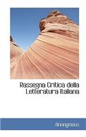 Rassegna Critica Della Letteratura Italiana