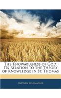 The Knowableness of God