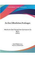 Zu Den Offentlichen Prufungen