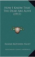How I Know That The Dead Are Alive (1917)