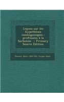 Lecons Sur Les Hypotheses Cosmogoniques: Professees a la Sorbonne - Primary Source Edition
