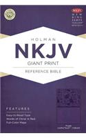 Giant Print Reference Bible-NKJV: New King James Version Giant Print Reference Bible, Purple, Leathertouch