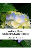 Write a Good Undergraduate Thesis