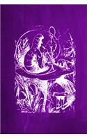 Alice in Wonderland Chalkboard Journal - Alice and The Caterpillar (Purple): 100 page 6" x 9" Ruled Notebook: Inspirational Journal, Blank Notebook, Blank Journal, Lined Notebook, Blank Diary