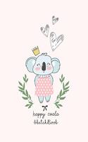Sketchbook: Happy Coala Notebook for Drawing, Writing, Painting, Doodling or Sketching, 120 Pages, 6x9 Blank Paper for kids