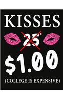 kisses 25 cents 1.00 dollar college is expensive