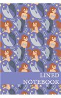 Lined Notebook: Purple Mermaids(2 Lna1s)