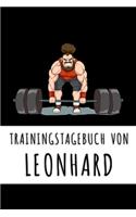 Trainingstagebuch von Leonhard: Personalisierter Tagesplaner für dein Fitness- und Krafttraining im Fitnessstudio oder Zuhause