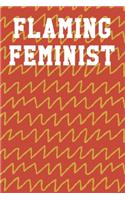 Flaming Feminist: Graph Paper Notebook 6"x9" 120 Pages