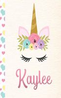 Kaylee: 2020. Personalized Weekly Unicorn Planner For Girls. 8.5x11 Week Per Page 2020 Planner/Diary With Pink Name