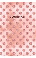 Journal: Notebook Journal Pink Rose Polka Dots College Ruled Lined (6 X 9) Small Composition Book for Writing Diary Softback Cover