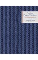 Knitters Design Notebook 4: 5 Ratio Knitting Graph Paper: 100 Pages (50 Sheets); 8.5 X 11; Dark Blue Cover