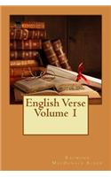English Verse Volume 1