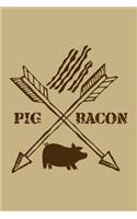 Pig Bacon: Blank Lined Journal to Write in - Ruled Writing Notebook