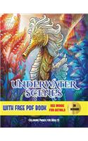 Underwater Scenes Coloring Pages for Adults: An adult coloring (colouring) book with 40 underwater coloring pages: Underwater Scenes (Adult colouring (coloring) books)(3 Underwater Scenes Coloring Pages for Adults)